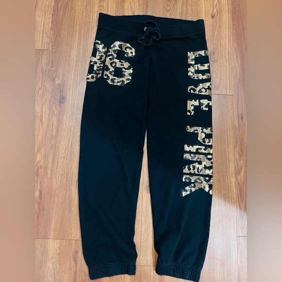 PINK Victoria's Secret 86 leopard bling hoodie / Sweatpants vintage outfit S - Picture 12 of 15